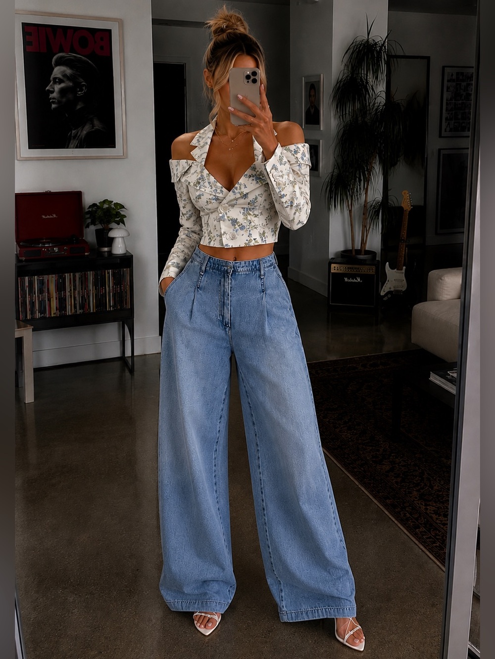 Rag & Bone Aurora Straight Leg Denim Pants Winwood High Rise Wide Leg 32 EUC